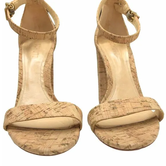 SCHUTZ Cork Chunky Heel Sandals