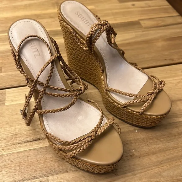 SCHUTZ Flassie strappy platform wedge sandals