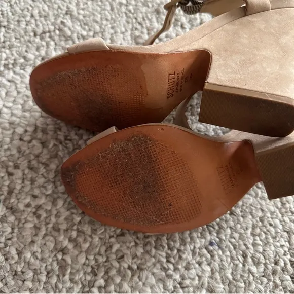 SCHUTZ Tan Suede Sandals