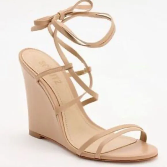 Schutz/Dust Bag Deonne Casual Nappa Leather‎ Sandal True Beige 10.5 NEW $140