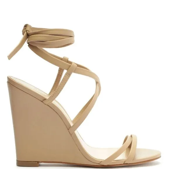Schutz/Dust Bag Deonne Casual Nappa Leather‎ Sandal True Beige 10.5 NEW $140