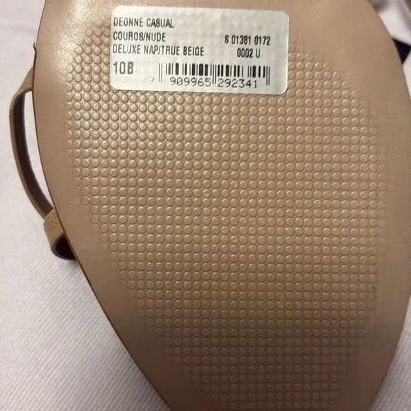 Schutz/Dust Bag Deonne Casual Nappa Leather‎ Sandal True Beige 10.5 NEW $140