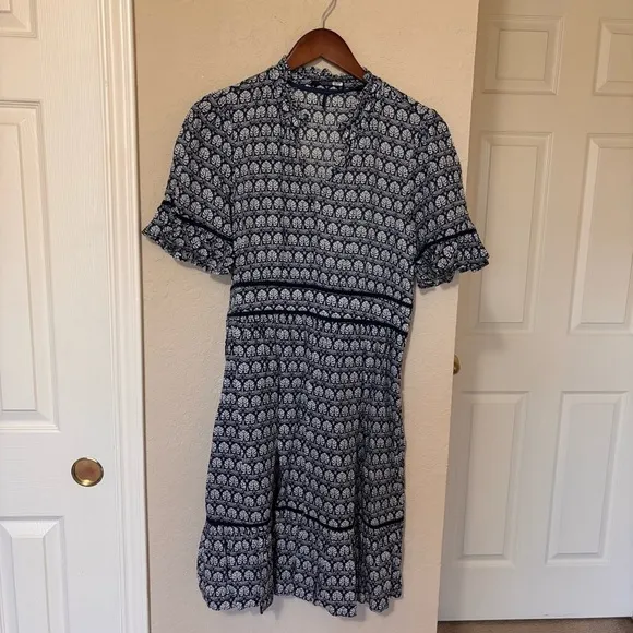 Scotch &amp; soda Ladder Lace Printed Dress size XL 100% viscose