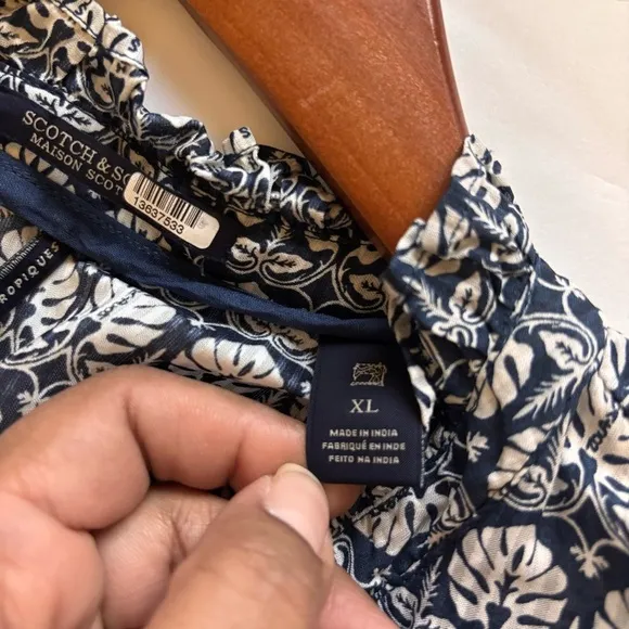 Scotch &amp; soda Ladder Lace Printed Dress size XL 100% viscose