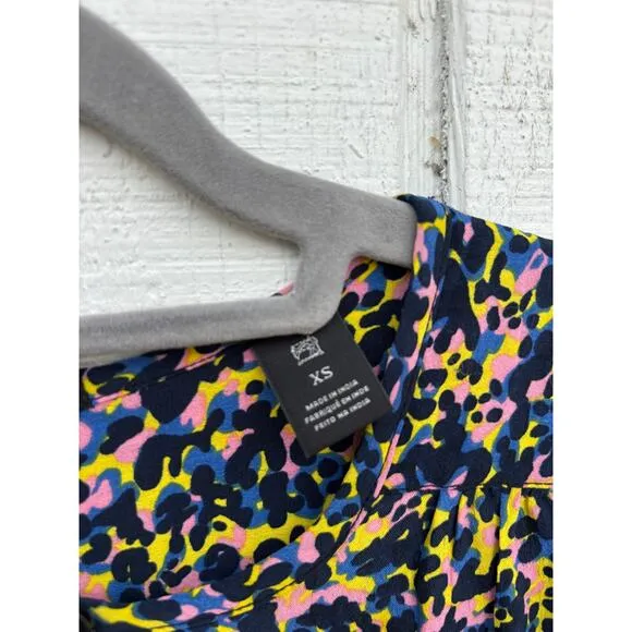 Scotch &amp; Soda Printed Ruffle Dress, Multicolored Animal Print, Sz XS