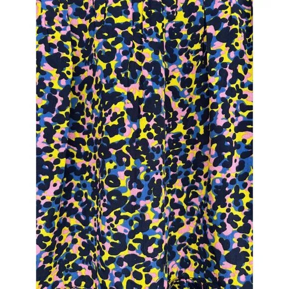 Scotch &amp; Soda Printed Ruffle Dress, Multicolored Animal Print, Sz XS