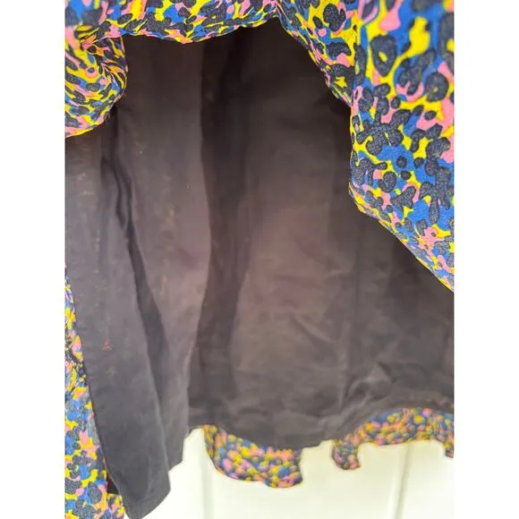 Scotch &amp; Soda Printed Ruffle Dress, Multicolored Animal Print, Sz XS