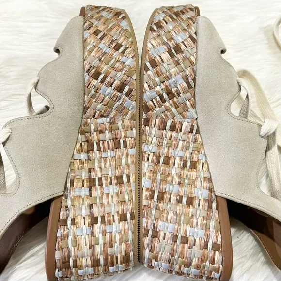 See by Chloe Lilly Lace Up Braided Platform Sandals 38 8