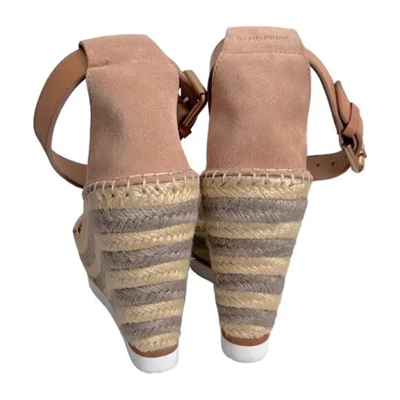 See By Chloe Suede Rope Wedge Platform Sandals Size 40 EU