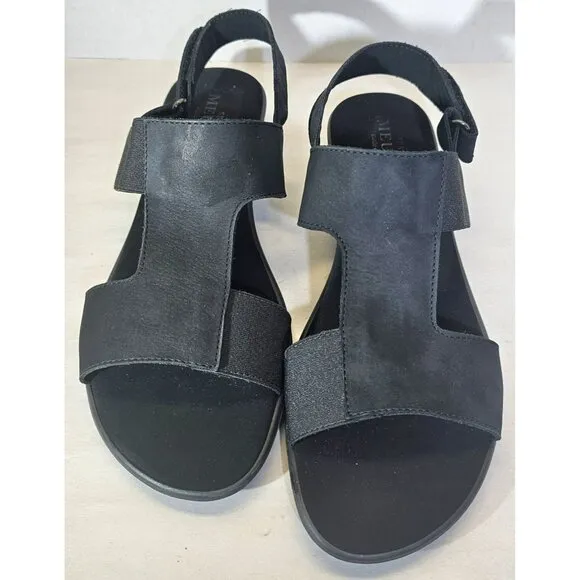 SESTO MEUCCI Women's &quot;Eudore&quot; Black Nabuk Leather Slingback Sandal Size 12M