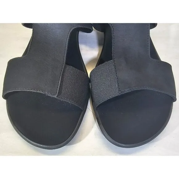 SESTO MEUCCI Women's &quot;Eudore&quot; Black Nabuk Leather Slingback Sandal Size 12M