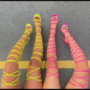 Sexy Ankle Strap Summer Pink Heels