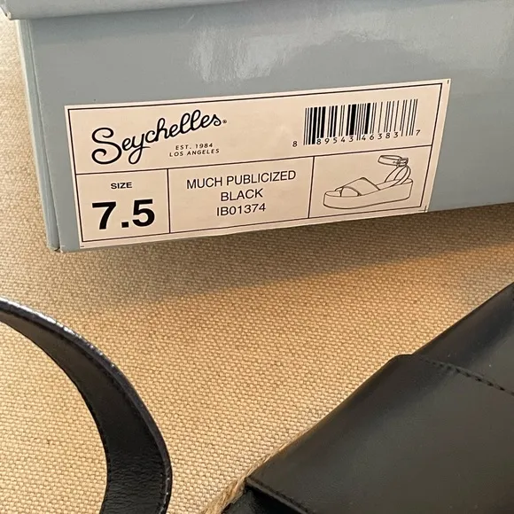 SEYCHELLES Leather Platform Espadrille Sandals - Women’s Size 7.5 - NEW IN BOX