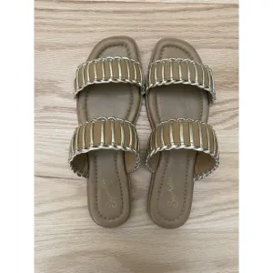 Seychelles Women’s Meantime Metallic Leather Sandals Sz 7