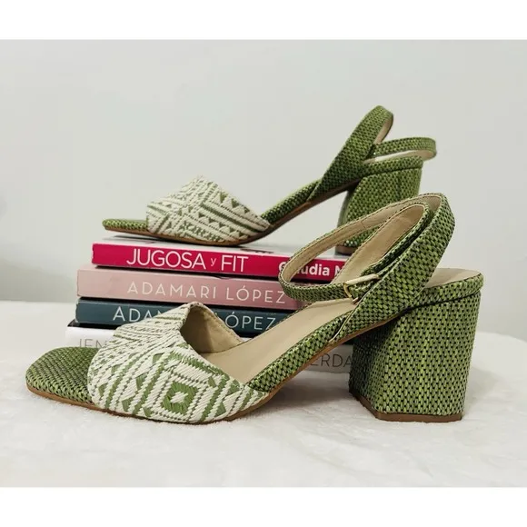 Seychelles Womens Simple Pleasures Green Bohemian Boho Hippie Heeled Sandal 6.5