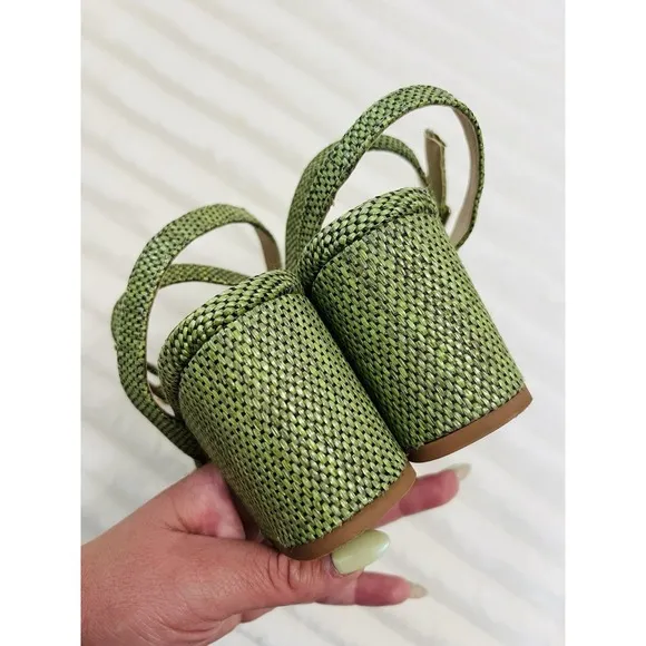 Seychelles Womens Simple Pleasures Green Bohemian Boho Hippie Heeled Sandal 6.5