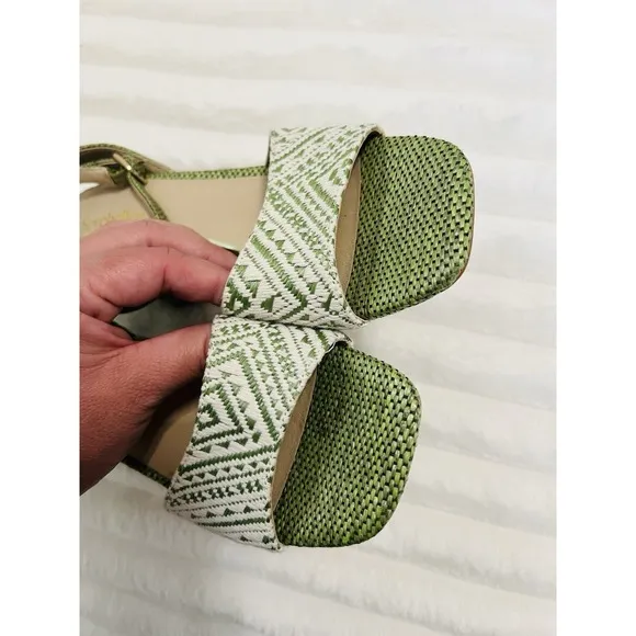 Seychelles Womens Simple Pleasures Green Bohemian Boho Hippie Heeled Sandal 6.5