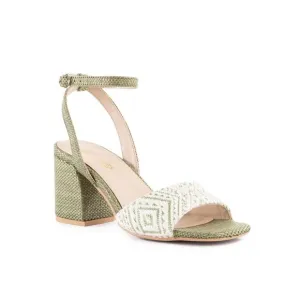 Seychelles Womens Simple Pleasures Green Bohemian Boho Hippie Heeled Sandal 6.5