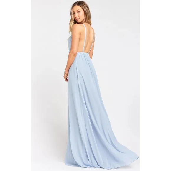 SHOW ME YOUR MUMU Lavender Chiffon Amanda Maxi Dress sz XS Bridesmaid Gown
