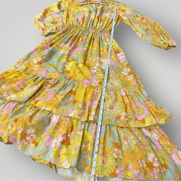 Show Me Your Mumu 'Cait' Midi Dress - Groovy Blooms Sz