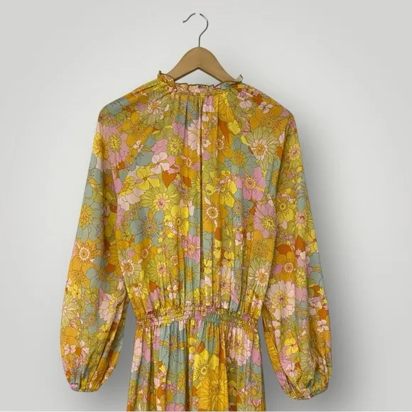 Show Me Your Mumu 'Cait' Midi Dress - Groovy Blooms Sz