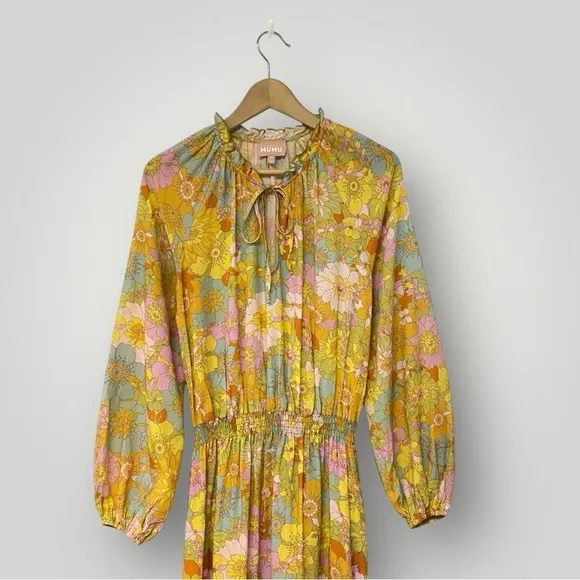 Show Me Your Mumu 'Cait' Midi Dress - Groovy Blooms Sz