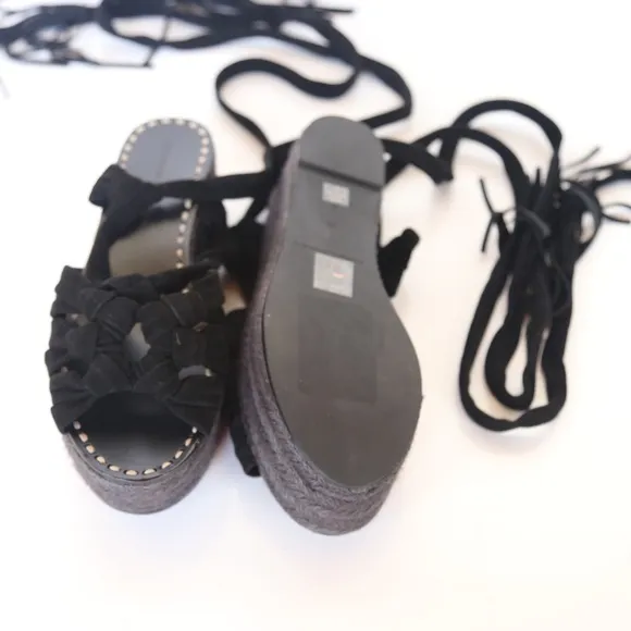 Sigerson Morrison Cosie espadrille wedge lace up