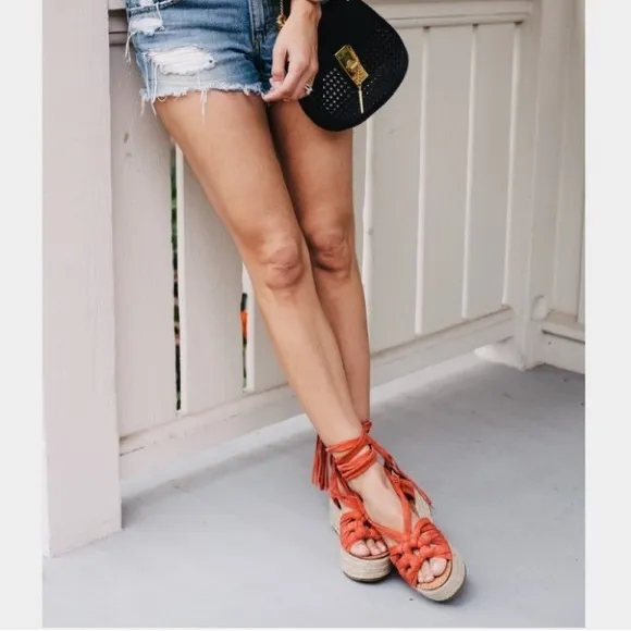 Sigerson Morrison Cosie espadrille wedge lace up