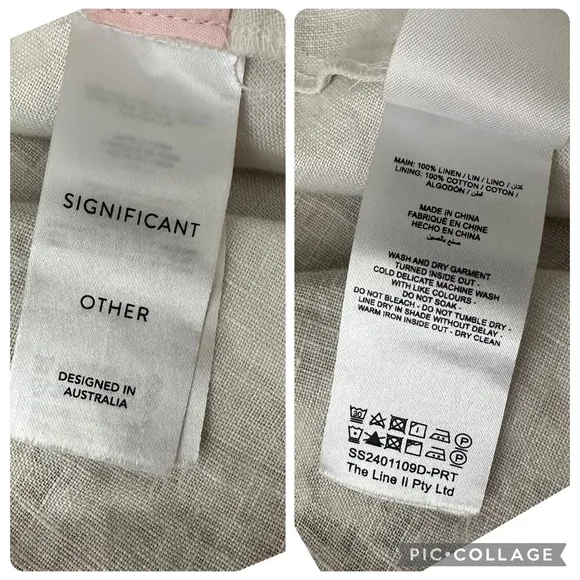 Significant Other Parisa Strapless Linen Maxi Dress Size 8
