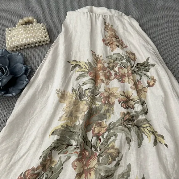 Significant Other Parisa Strapless Linen Maxi Dress Size 8