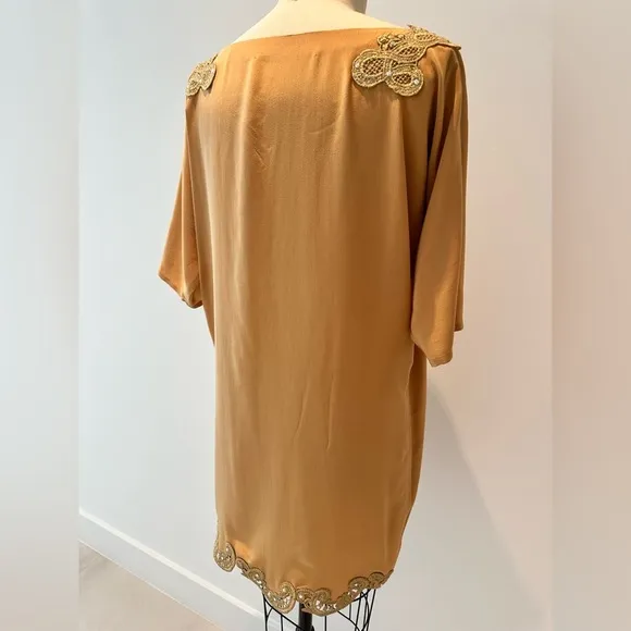 Silk mini Dress Size S-M. Tunic, cocktail dress.