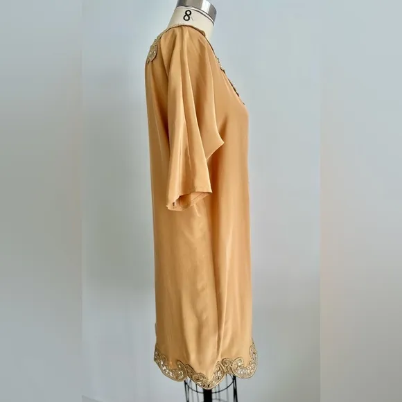 Silk mini Dress Size S-M. Tunic, cocktail dress.