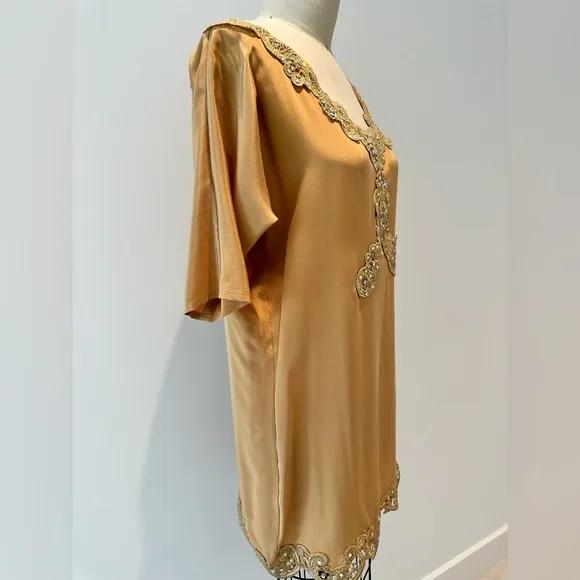 Silk mini Dress Size S-M. Tunic, cocktail dress.