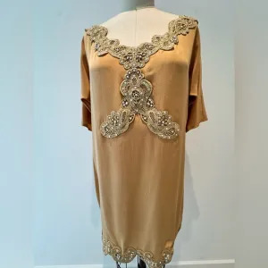 Silk mini Dress Size S-M. Tunic, cocktail dress.