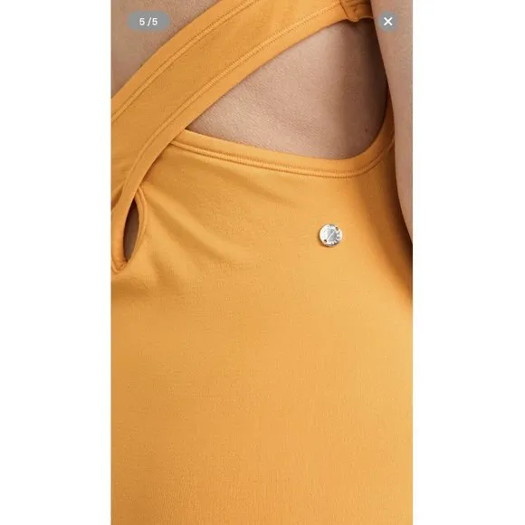 Simon Miller Blim Dress Sunset Orange Side Slit Bodycon