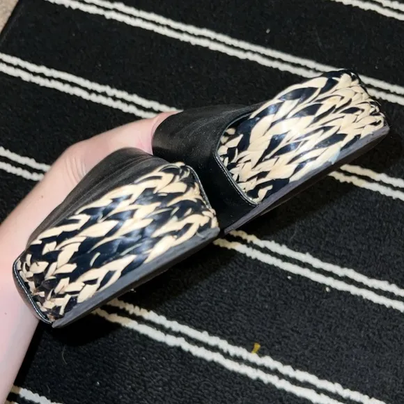 Simon Miller Mud Black and Cream Espadrille Platform Sandals