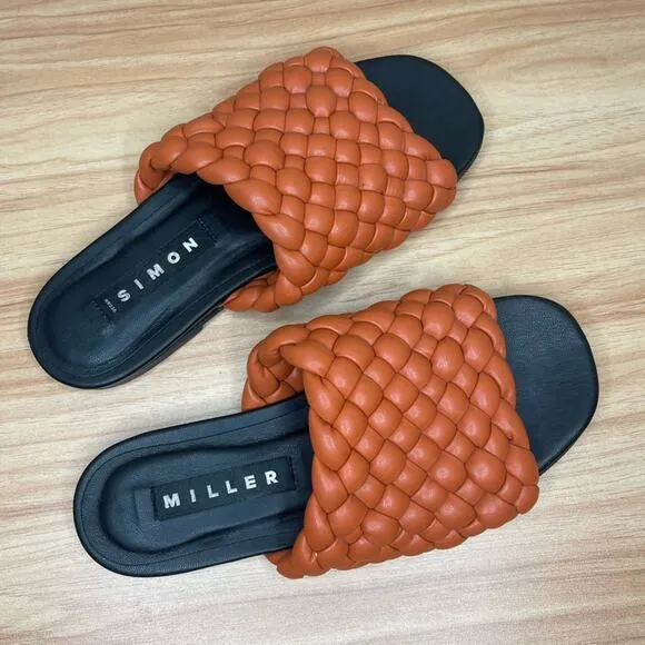 Simon Miller Vegan Slit Slide Sandals in Spice 6