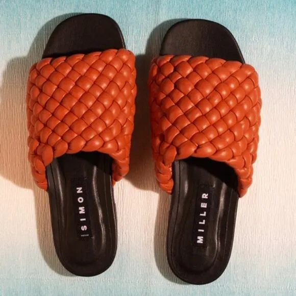 Simon Miller Vegan Slit Slide Sandals in Spice 6