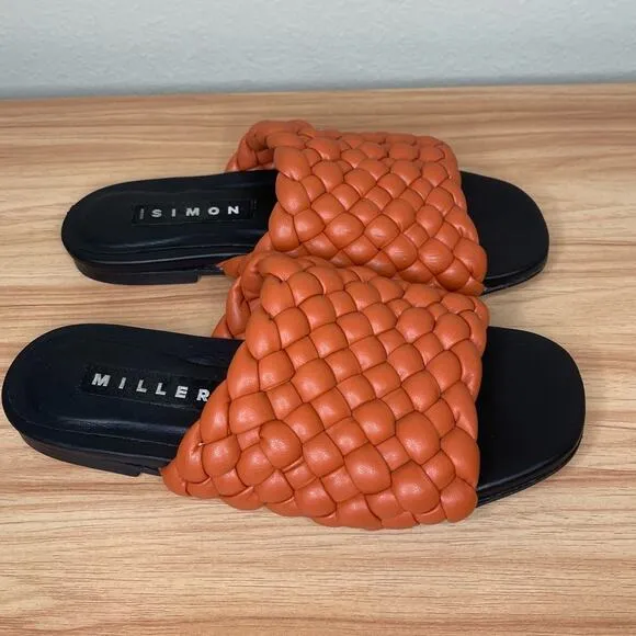 Simon Miller Vegan Slit Slide Sandals in Spice 6