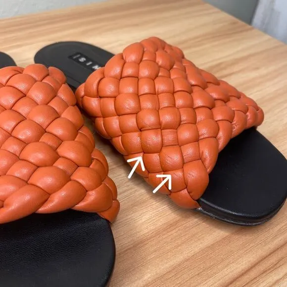 Simon Miller Vegan Slit Slide Sandals in Spice 6