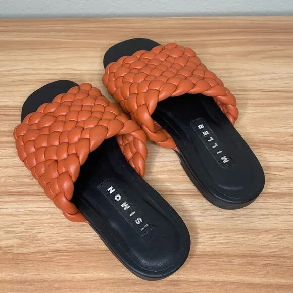 Simon Miller Vegan Slit Slide Sandals in Spice 6