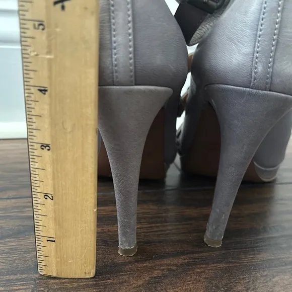 Slate Buckle High-Heel Sandals