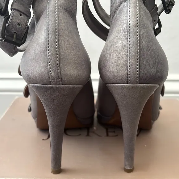 Slate Buckle High-Heel Sandals