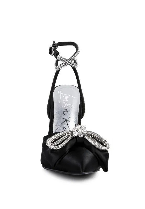 So Fly- Winged High Heel Rhinestone Embellished Sandals