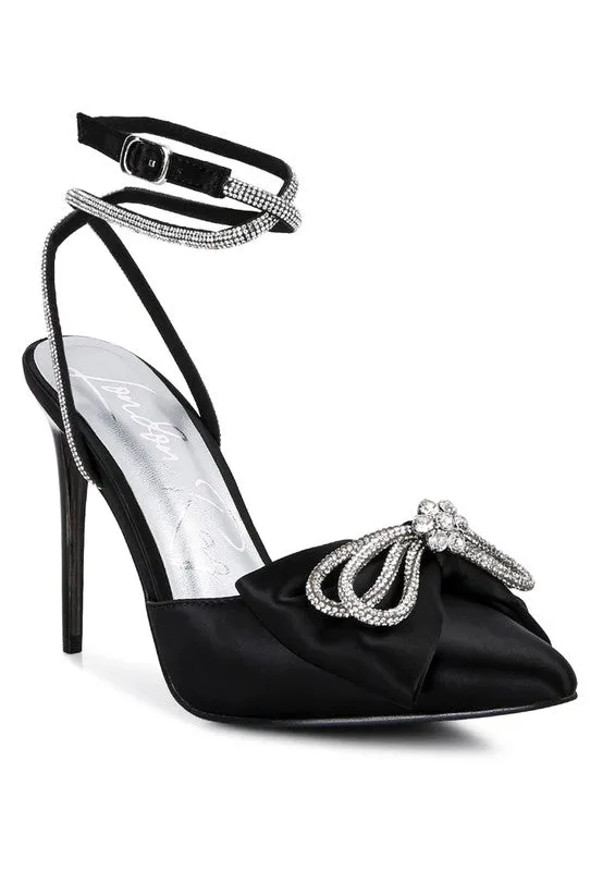 So Fly- Winged High Heel Rhinestone Embellished Sandals