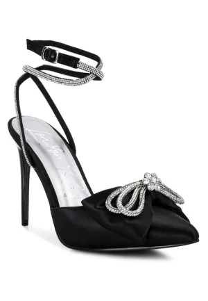 So Fly- Winged High Heel Rhinestone Embellished Sandals