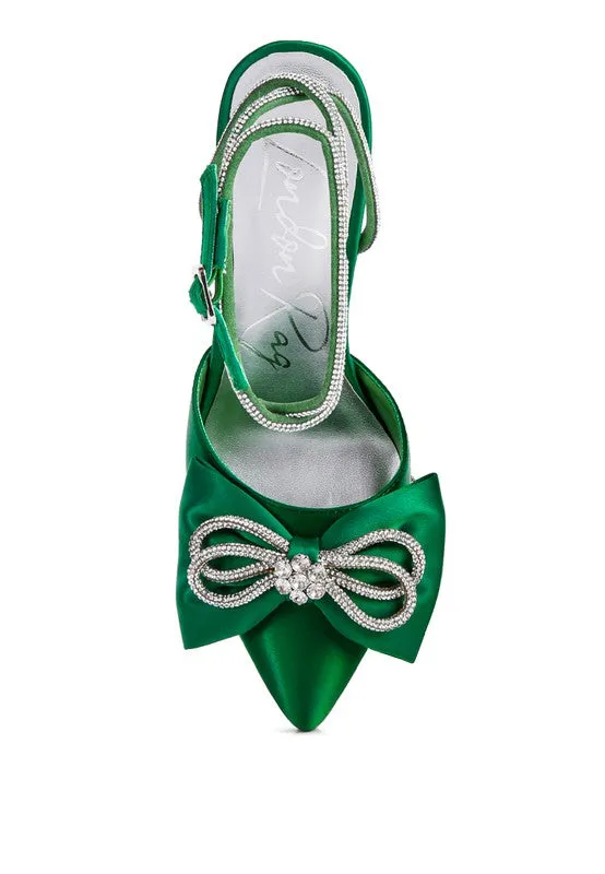 So Fly- Winged High Heel Rhinestone Embellished Sandals