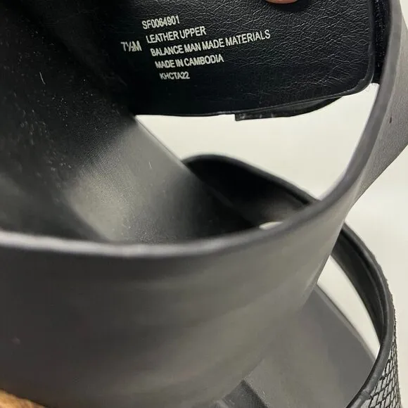 Sofft Womens Amalfi Black Sandals Size 7.5