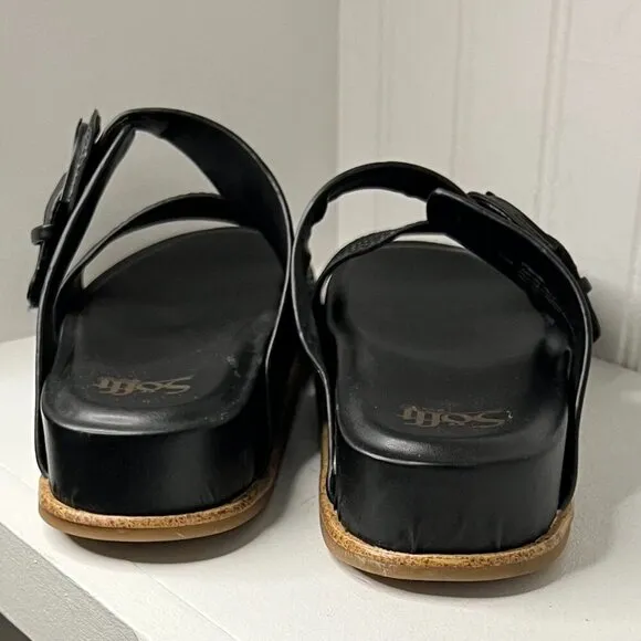 Sofft Womens Amalfi Black Sandals Size 7.5