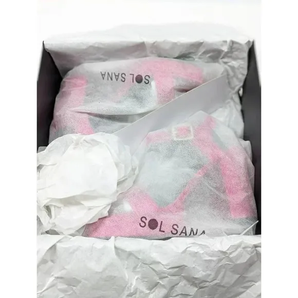 Sol Sana Women's Cathy Pink Satin Platform Sandals Size 38 EU (MSRP $165)
